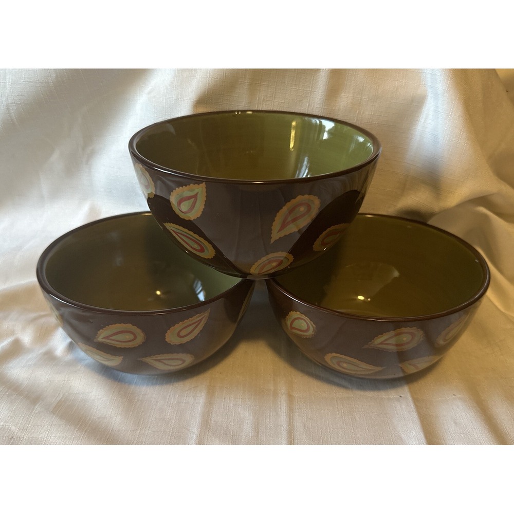 Set of 3‎ Bowls Kennewick Lodge by Demdaco Soup Cereal Bowl 6 1/4" W x 3 1/2 T